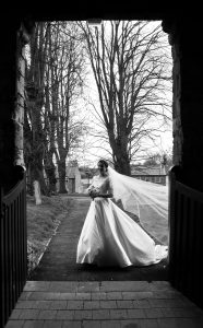 Black and white wedding photography in York
