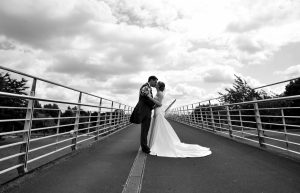 Black and white wedding photography in York