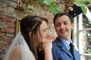 Natural bride and groom wedding photography in York